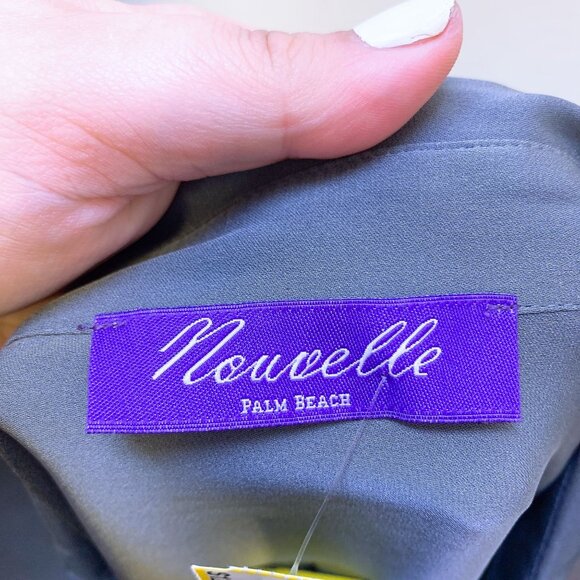 Nouvelle Palm Beach Womens Silk Button-Down Shirt Dress L - Picture 6 of 6